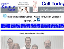 Tablet Screenshot of familykaratecenter.com